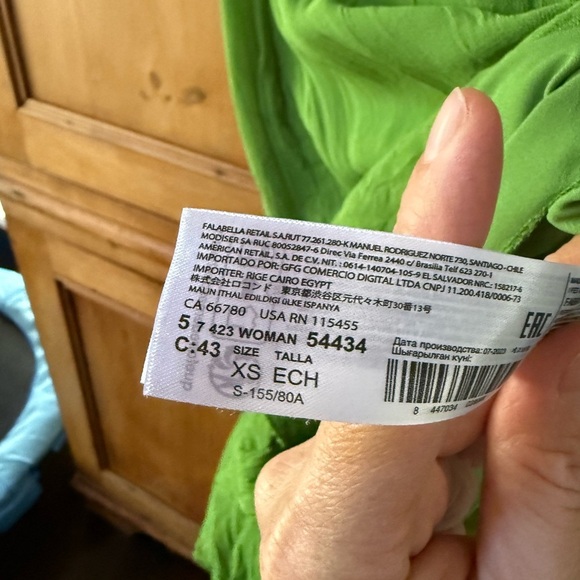 Mango Green ruffled Asymmetrical Dress - Picture 5 of 10